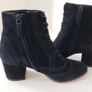 Tahari Black Suede Booties